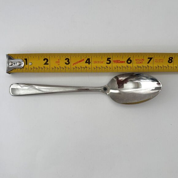 Oneida Oceanic Soup Lot Serving Soup Tea Spoons Stainless Vintage Replacements - Picture 4 of 6